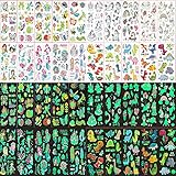 Tatuajes infantiles, 15 hojas, resistentes al agua, juego de tatuajes para niños, para niños, niñas, juegos, obsequios, fiestas de cumpleaños