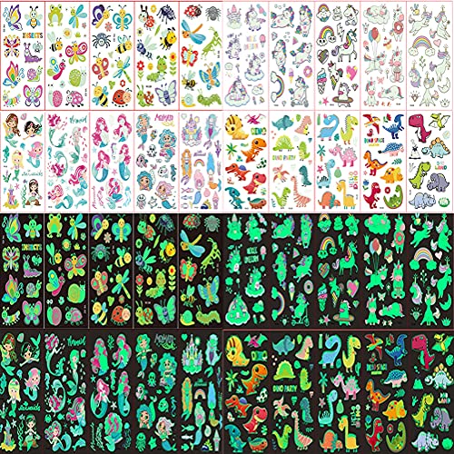 Lot de 20 feuilles de tatouages imperméables pour enfants - Pour garçons et filles Cover