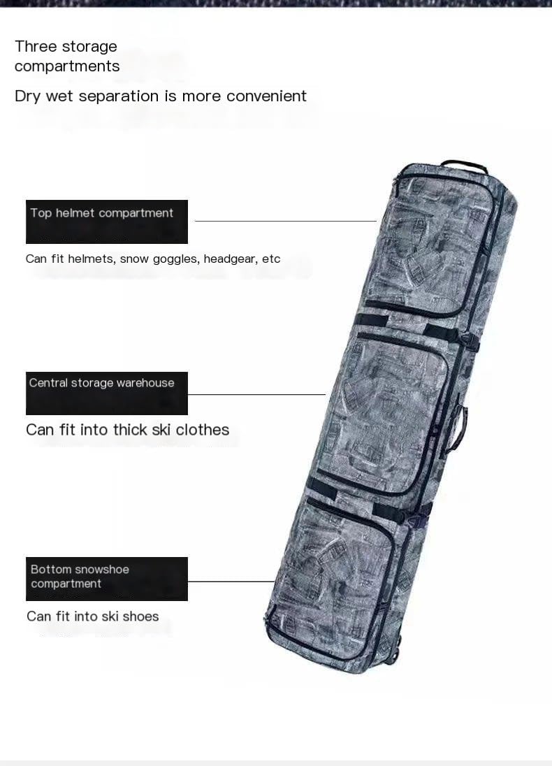Borse da sci, Borsa Ruote Valigia Snow Board Accessori Porta Sci Kit