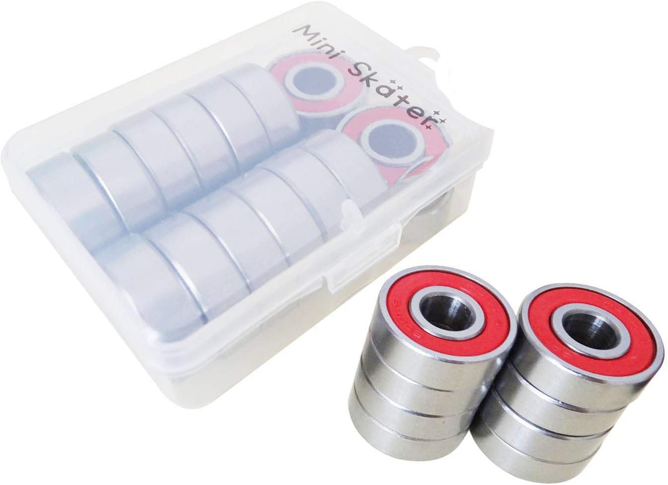 Mini Skater 16 PCS Red Generic ABEC 9 Precision 608 Rs Skate Ball Bearing Deck Longboard Bearings
