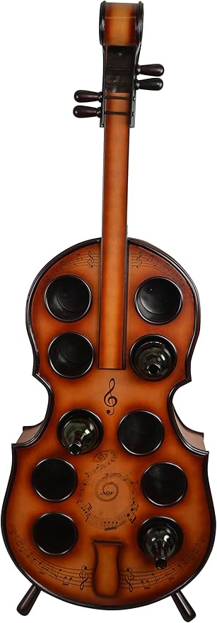 Estante para Vino con Forma de Cello de Madera para 10 Botellas miniatura 2