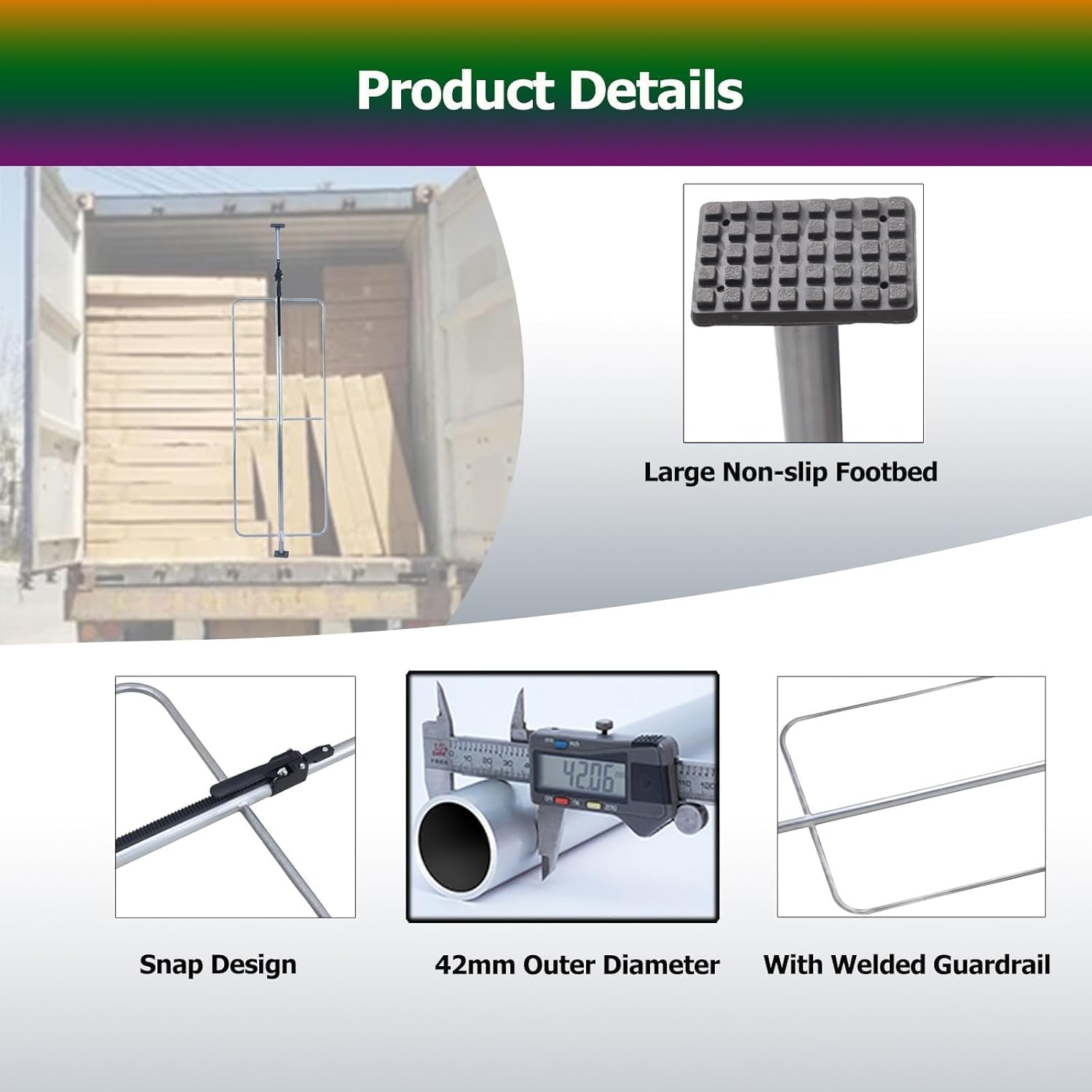 Adjustable Cargo Ratcheting Cargo Bar for Full-Size Trucks SUVs Vans Cars, Cargo Stabilizer Bar 2 Sets Cargo Stabilizer Bars for Safe Transport of Heavy Items, Load Capacity 881.8 lbs(Silver-No spring