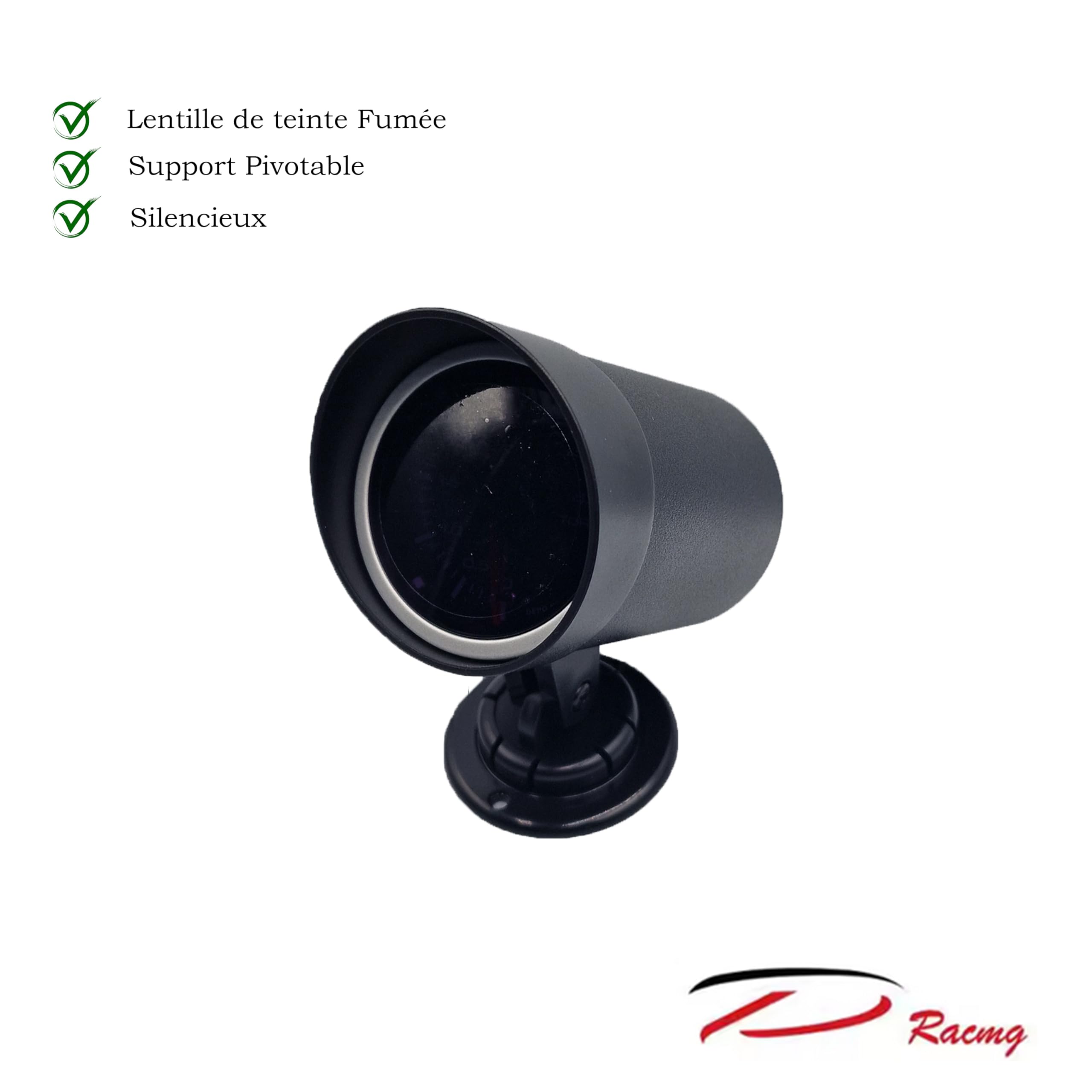 Générique Manometro a pressione turbo da 1 a 3 bar 52 mm universale nero | schermo fumè | silenziatore | con supporto | per veicoli diesel e benzina