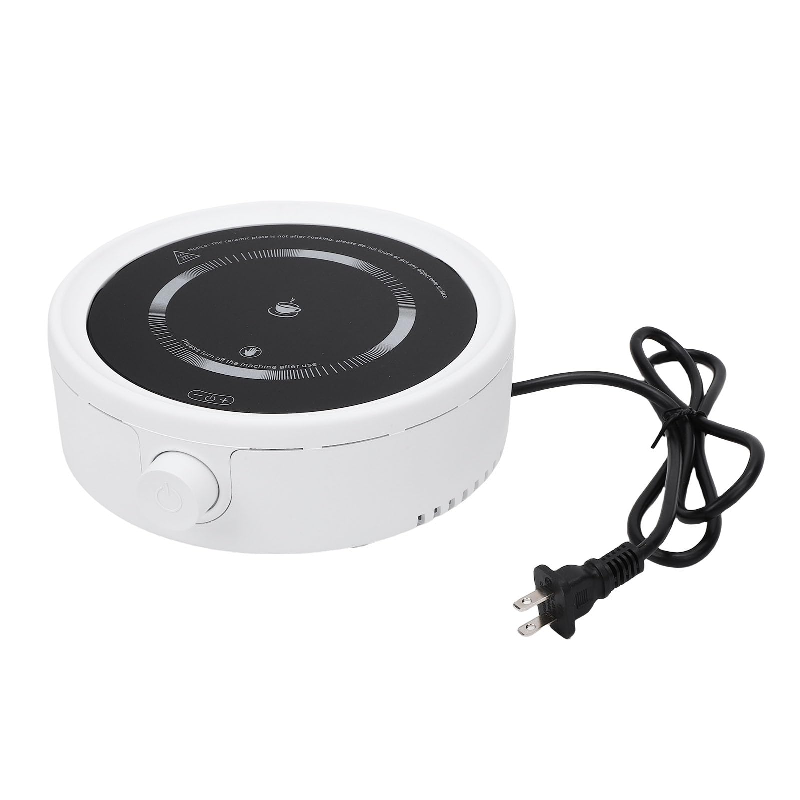 Luocute Electric Mini Stove, Silent Small Ceramic Hot Plate with Automatic Low Heat Mode, for Boiling Water Making Coffee Tea Soup Heating Meals Milk Hot Pot (US Plug)