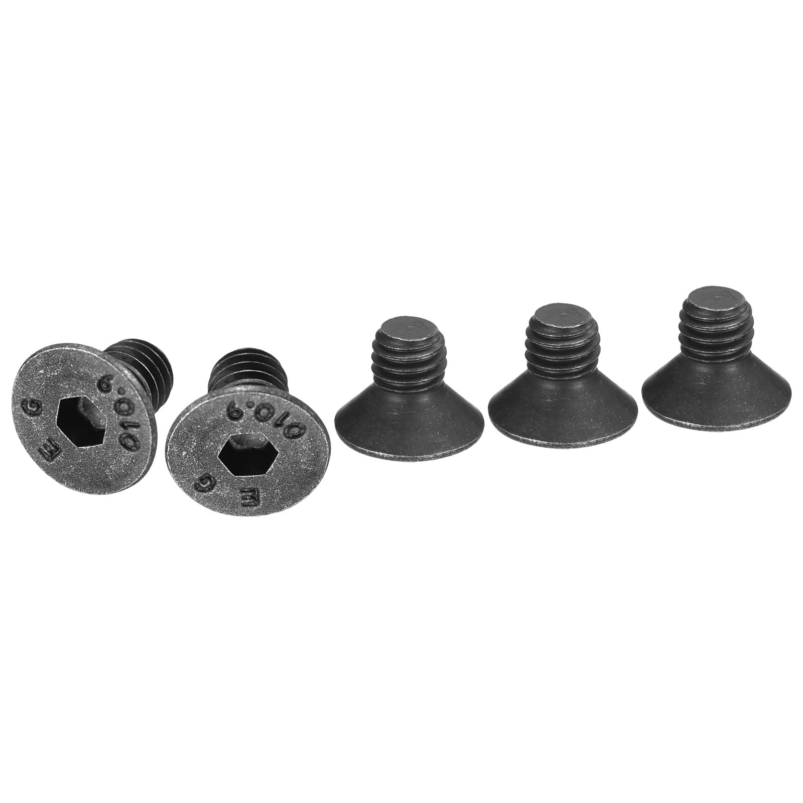 DTGN M5-0.8x8mm Flat Head Socket Cap Screws, 50 Pack Hex Socket Flat Head Screws Carbon Steel Black Oxide, Full Thread