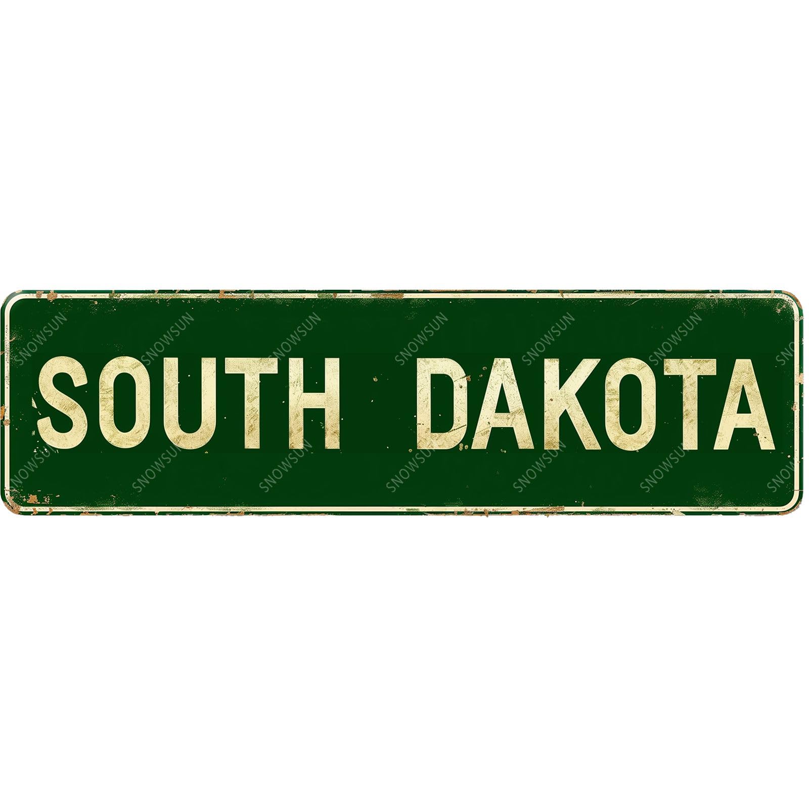 South Dakota Street Sign Vintage Tin Signs Art Plaque for Home Office Bar Garden Cafe Yard Garage 4x16 Inch