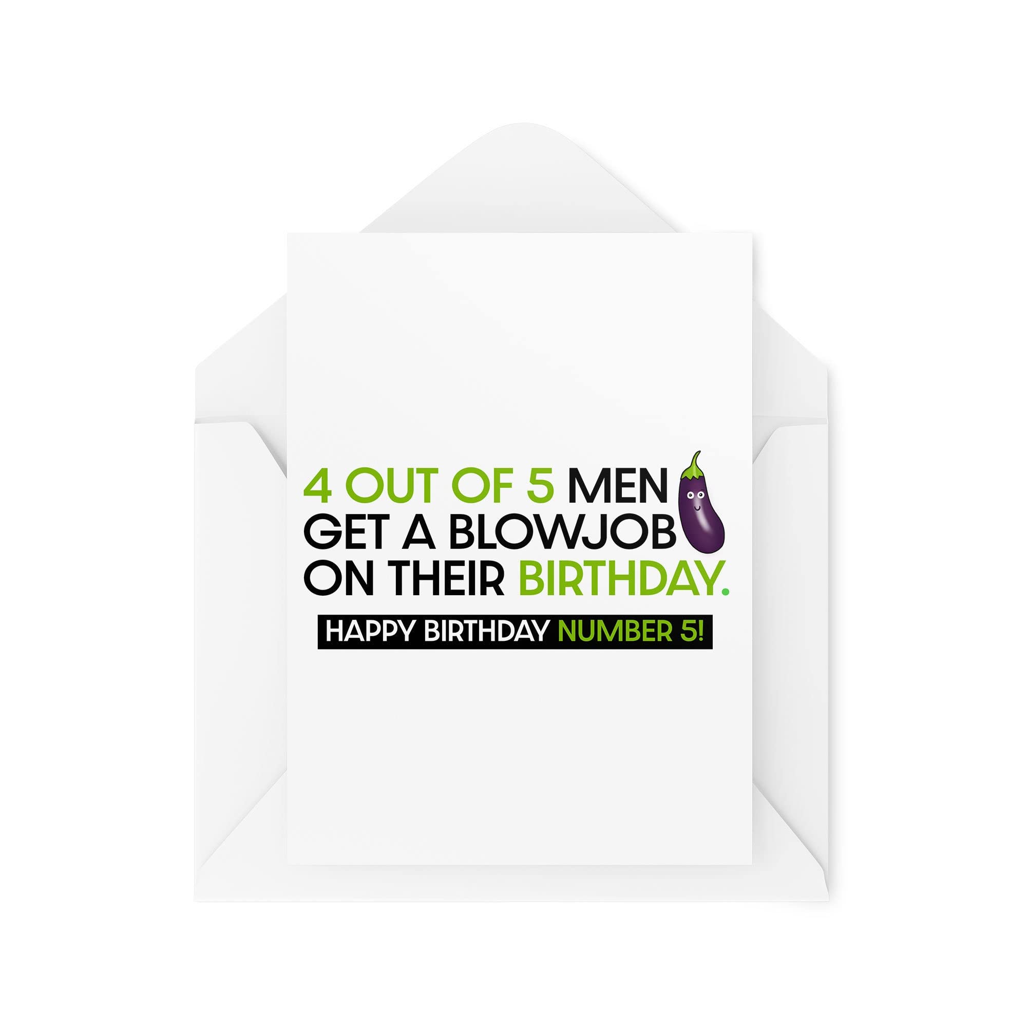 Funny Birthday Cards - 4 Out Of 5 Men - Rude Card - Husband Boyfriend Cards - Colleague Banter Cards For Him Cheeky Cards - CBH1604