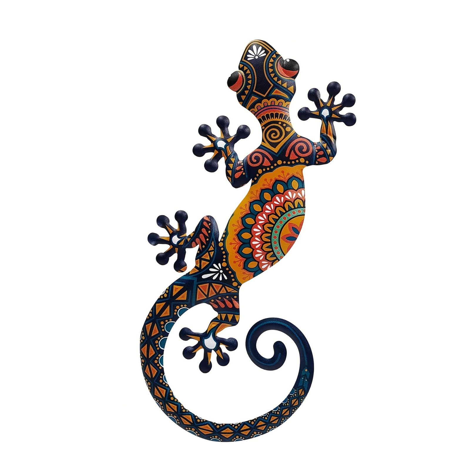 PANGBOER Metal Gekkota Wall Decor, Hanging Metal Lizards Outdoor Decors Garden Decorative Ornament for Home, Yard, Fence, Patio Gekkota Wall Decor Outdoor