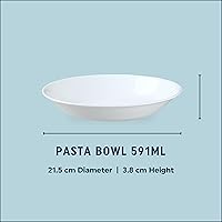 Vista 6 de Corelle Vitrelle - Juego de 6 cuencos redondos ligeros de 20 onzas, vidrio de triple capa y resistente a las astillas, color blanco escarcha