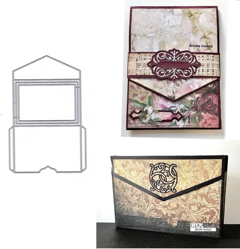 Greeting Card Bag Metal Die Cuts, Greeting Card Bag Cutting Dies Cut Stencils Card Paper Craft DIY Template Metal Cutting Dies Album Embossing Paper Dies for Card Making Scrapbooking