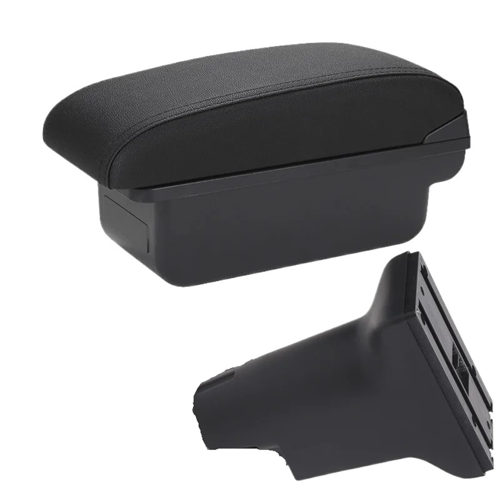AWGNTQQ Car Armrests For Fiat 500 2012-2025 Armrest Box Auto Storage Dedicated Retrofit Parts Interior Accessories(C2 Black line NO USB)