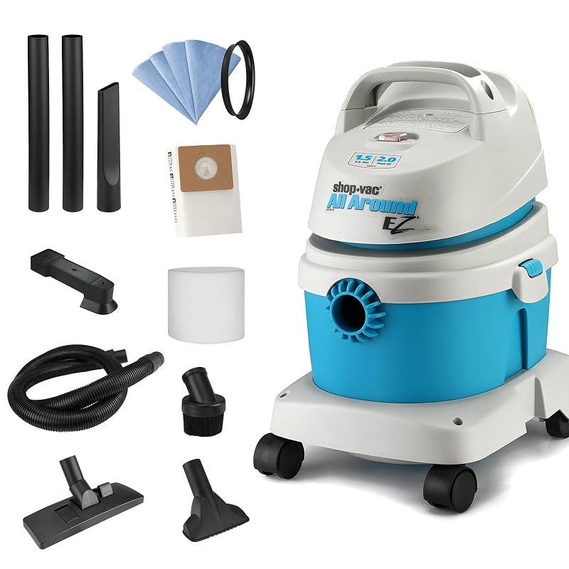 Aspirador de Pó e Líquidos Shop-Vac 5,7 L, 2,0 Peak HP, com Suporte para Parede e Função Soprador