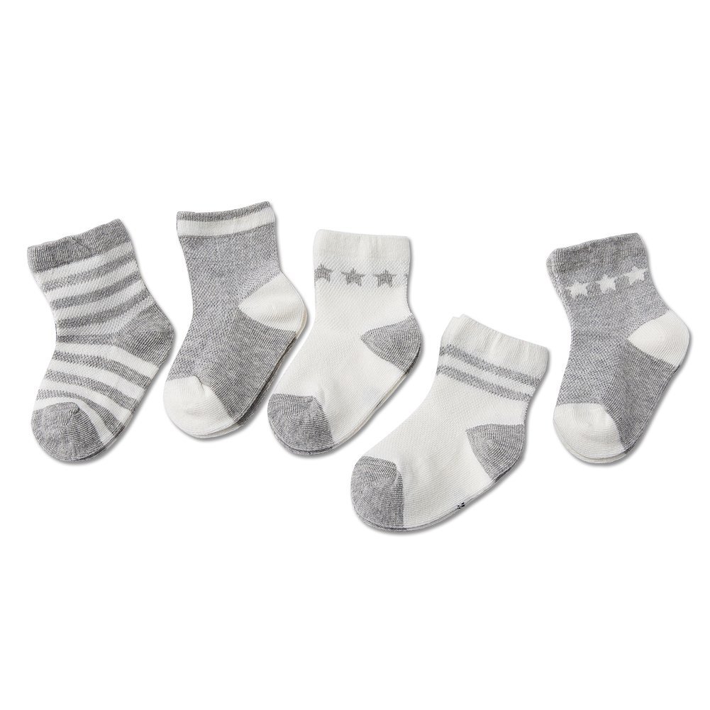 Unisex Baby Cute Cotton 5 Pack Socks
