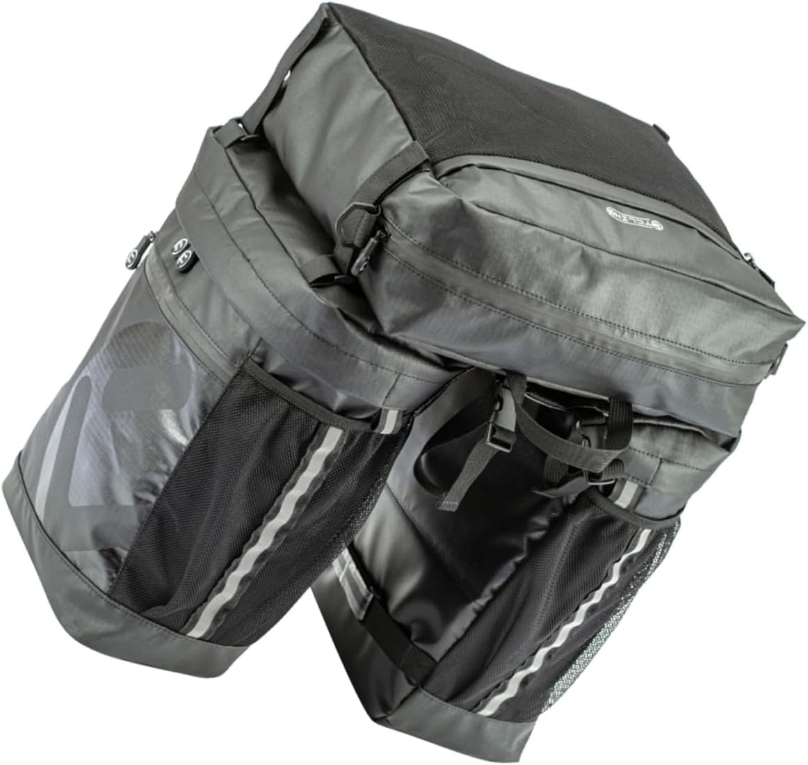 Kisangel 1pc Rear Seat Shelf Bag Bike Pannier Carry Bag for Mountain Cycling Capacity Easy to Install Reflective Safety Features