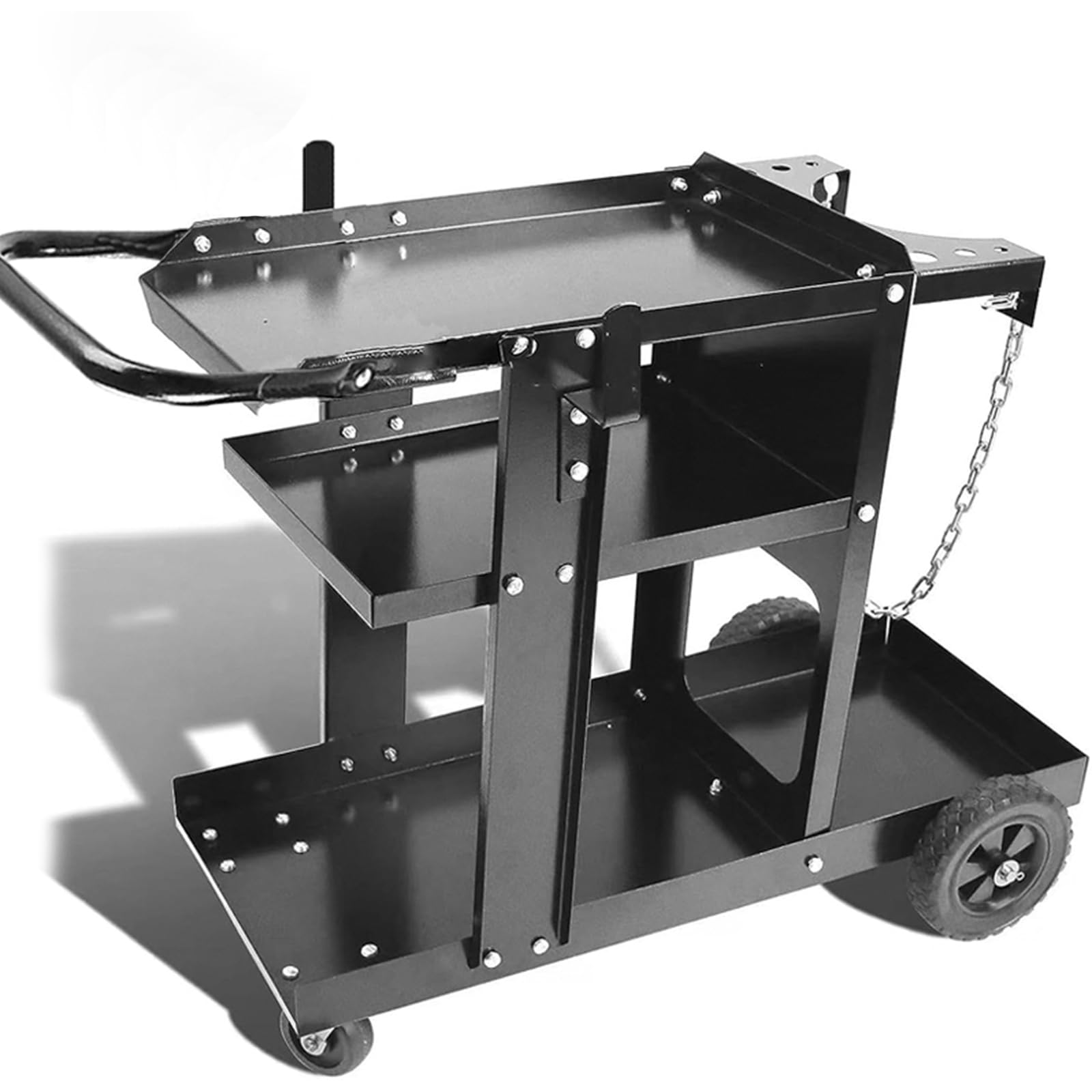 Carro de soldadura para soldadora MIG, carro de soldadura, mesa de soldadura, cabina de soldadura, equipo de soldadura Miller, cortador de plasma, carro robusto con capacidad de carga de 400 libras de