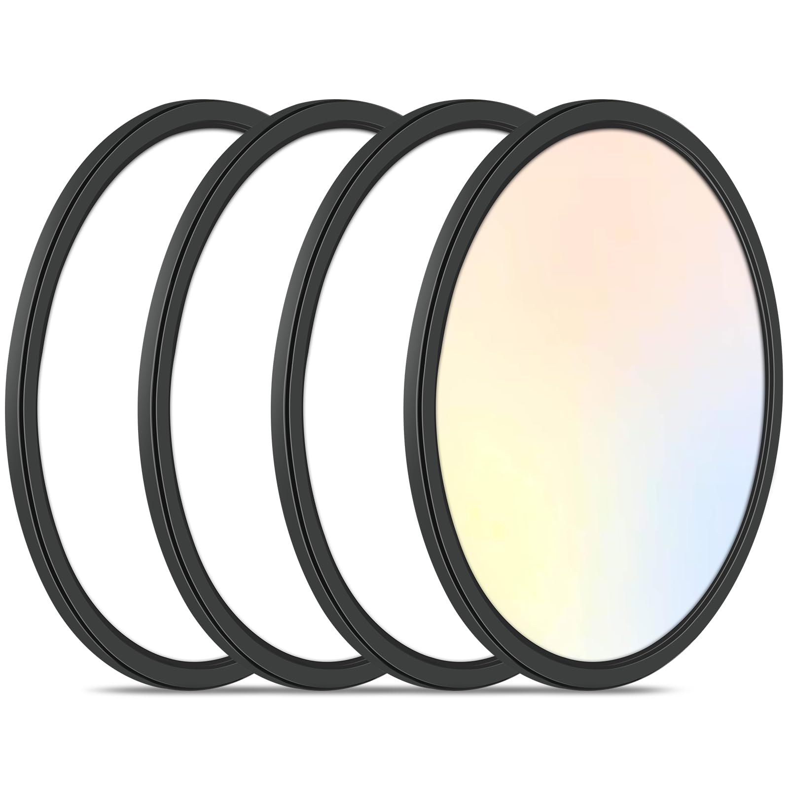 Photo 1 of GOZIG LED Flush Mount Ceiling Lights - 12 Inch, 3200LM, Black (4 Packs)
