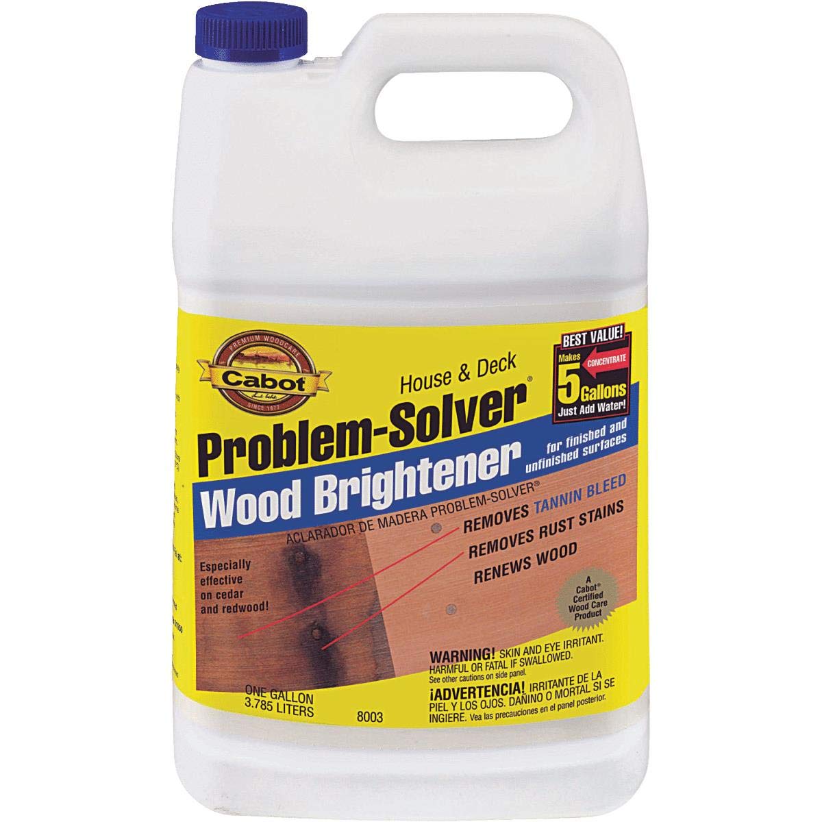 Cabot 1 Gal. House & Deck Wood Brightener Concentrate, 8003 - 1 Each