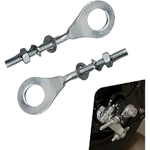 2Pcs 15mm Chain Tensioner, Steel Chain Adjuster for Mini Bike 50cc-125cc Honda CRF50 XR70 ATV 4 Wheeler Quad Dirt Bike Pit Bike Motorcycle Chain Tensioner Kit Silver