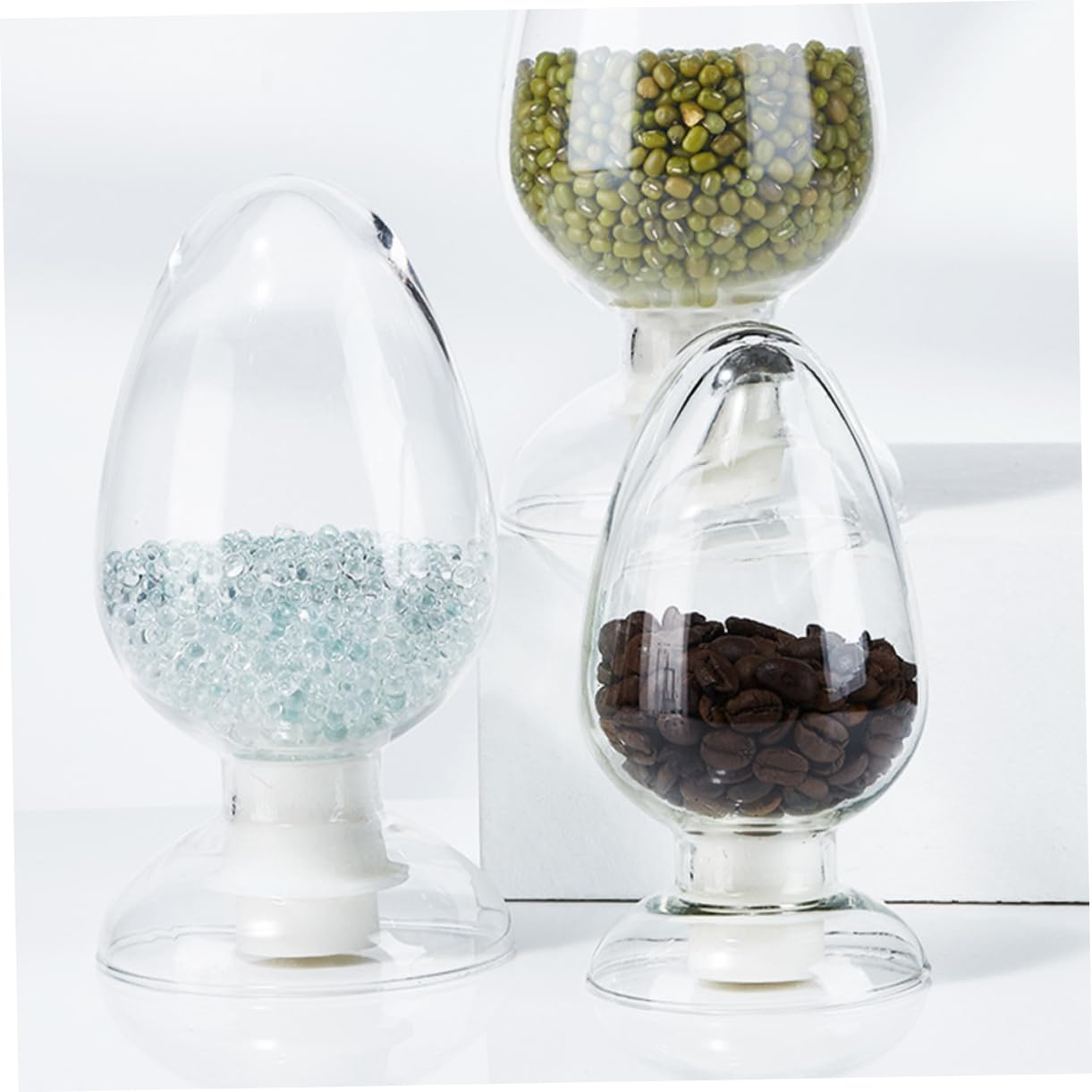 PRETYZOOM 4piezas Botella De Vidrio Con Tapón Para Muestras Frasco Decorativo De Almacenamiento Para Exhibición y Laboratorio