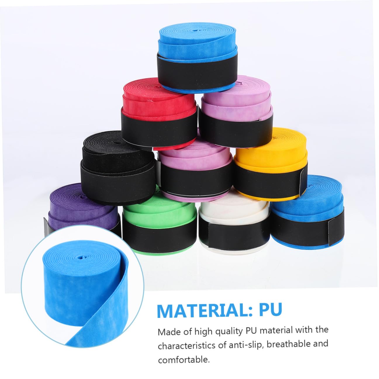Abaodam 36pezzi Racket Overgrips Antiscivolo per Tennis e Badminton Nastro Grip Assorbente per Sudore Pu Design Comfort e Controllo per Giocatori Sportivi