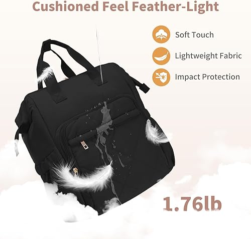 Miniatura 8 de CEI-CEI CEICEI - Mochila para pañales para mamá y papá, mochila acolchada para bebé, Negro, Mediana