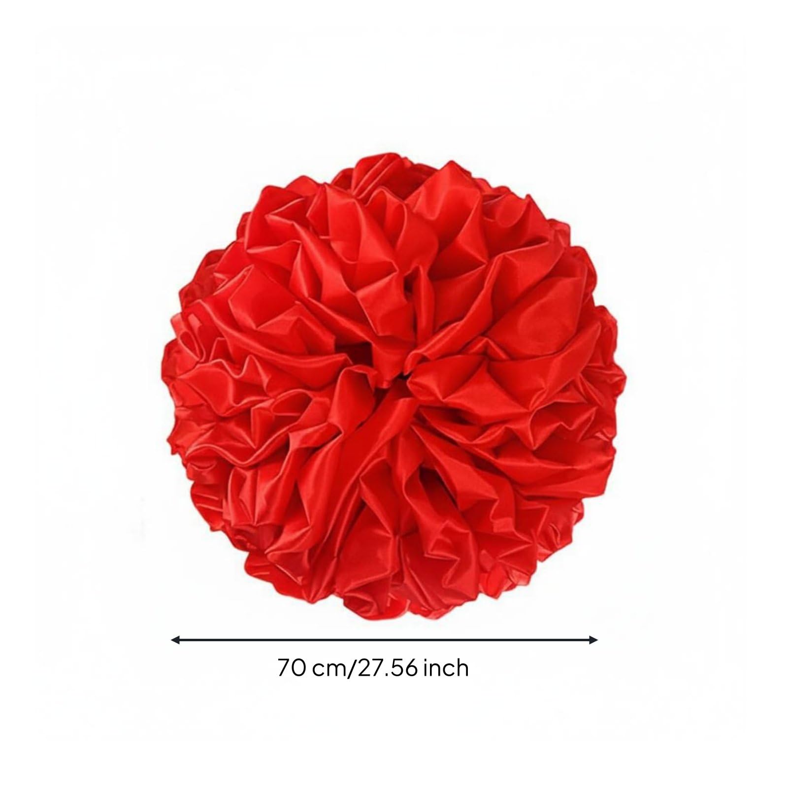 MagiDeal Sfera Cerimoniale in Tessuto Nastro Festivo Palla Decorativa Nuziale Ghirlanda in Stoffa in Tessuto Aspetto Elegante Porta Androne Adatta per Matrimonio Inaugurazione Nuova Casa, 70 Cm
