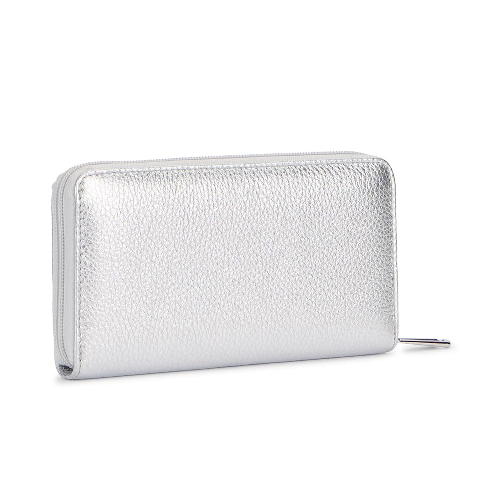 Mandarina Duck Mellow Metal Wallet, Reiseaccessoires für Damen, Einheitsgröße, Silber, Einheitsgröße
