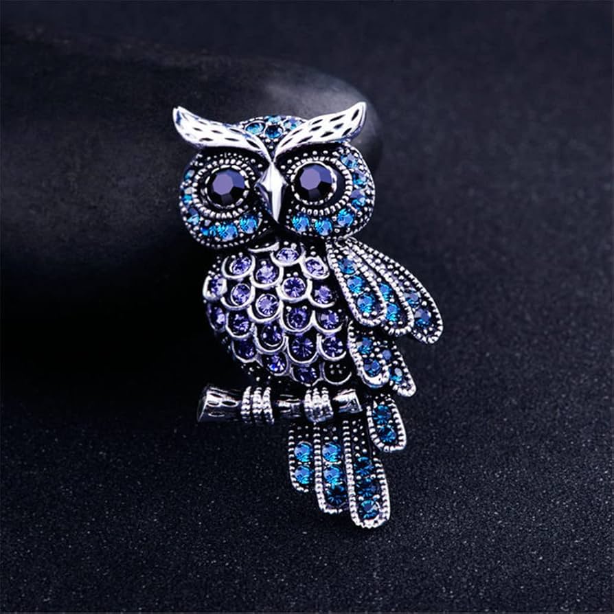 Amazon.co.jp: PULABO エレガントなラインストーンフクロウ