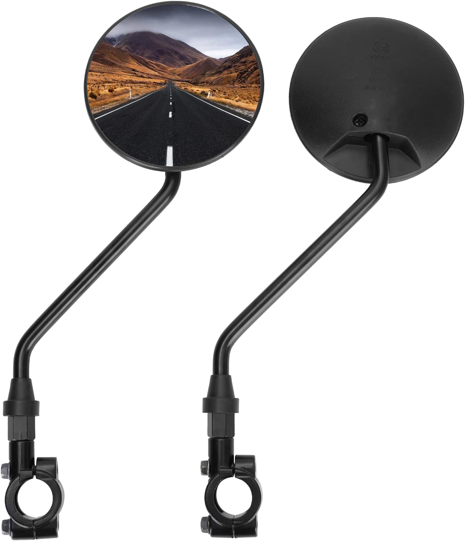 WEIYINGSI8mm Universal Motorcycle Rear View Mirrors with 22mm 7/8" Handlebar Mirror Mount Adaptor for Moped Scooter Ruckus Wolf Rugby RV125 Mini Chopper Pocket Bike Mini Dirt Bike 4 wheel ATV