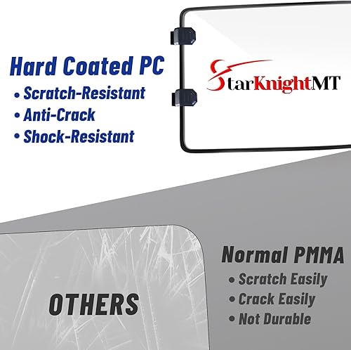 Miniatura 2 de Parabrisas Defender resistente a los arañazos  Parabrisas delantero completo StarknightMT resistente a los rayos UV compatible con Can Am Defender