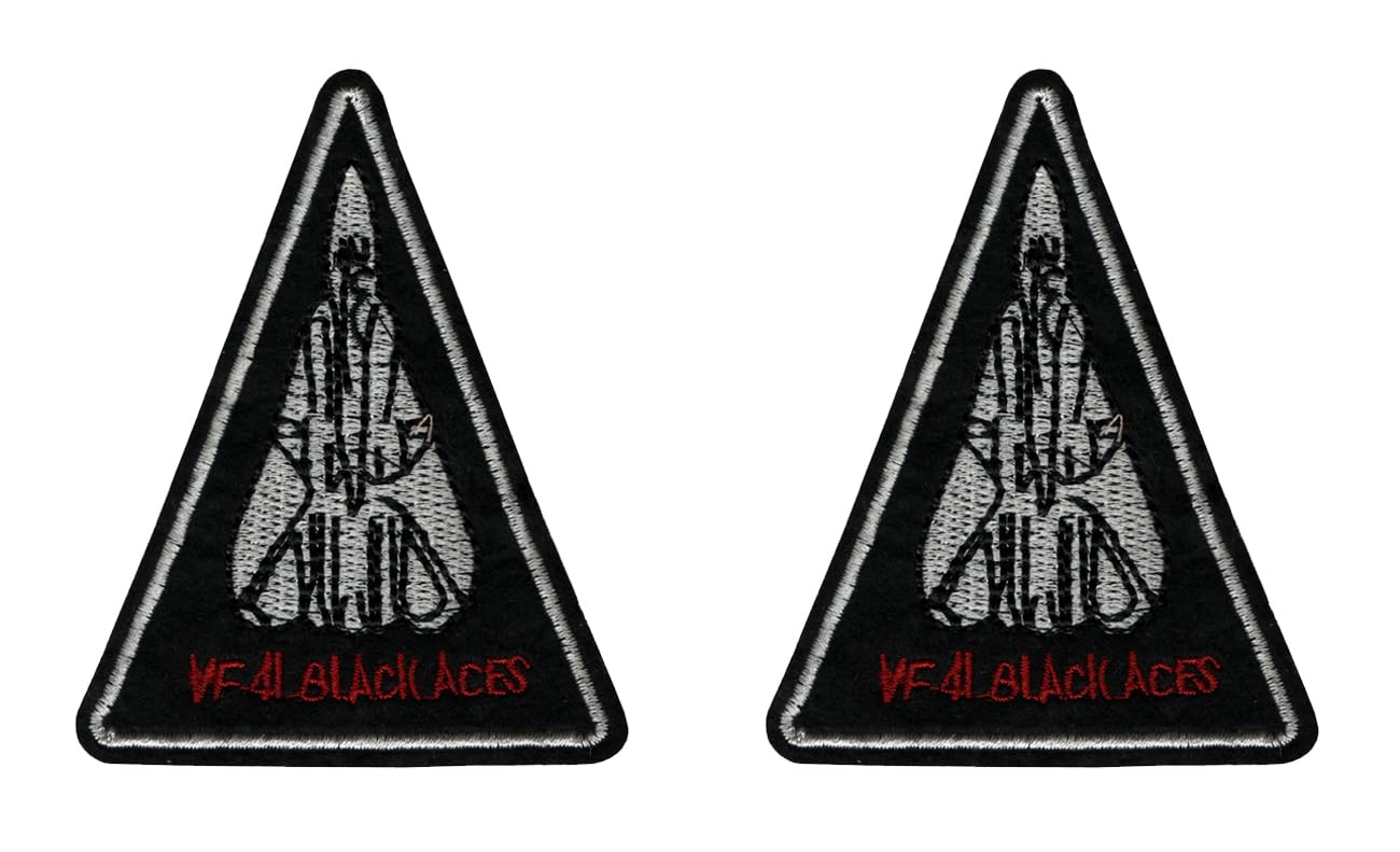 Sponsored Ad - 2 Pcs VF-41 Black Aces US Navy Strike Fighter Squadron Applique Embroidered Sew-on Patch ; Size: 8.5cm x 6.5cm for Jackets, Bags, Caps, T-Shirts, Jeans, Outdoor Clothing ; Imported from Malaysia (2 Pieces) (Code: SBX-205)