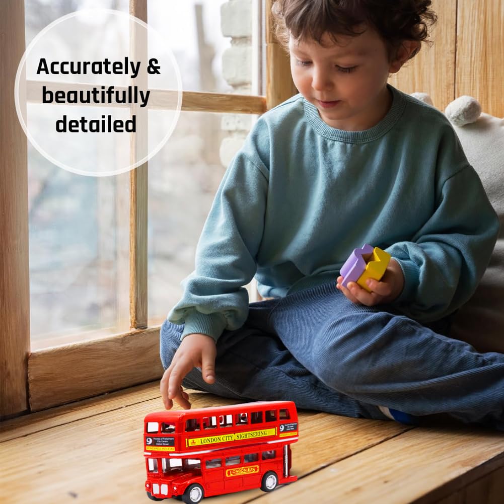 1PCS Bus Giocattolo,Modellino Bus Giocattolo per Bambini, Carroattrezzi Giocattolo per Bambini,Macchinine Bus per Bambini, Bus Modello Regali per Ragazzi e Ragazz