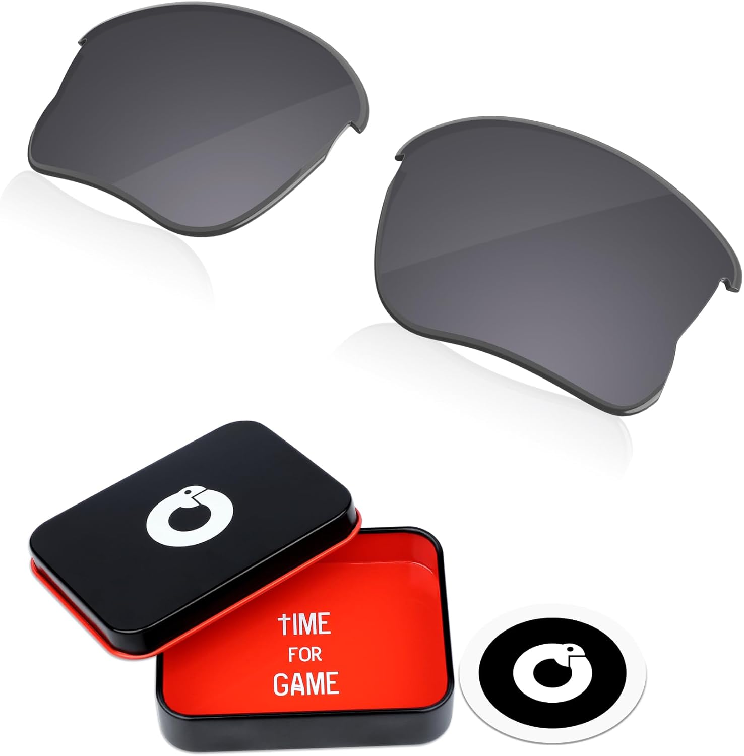 1.8MM Polycarbonate Replacement Lenses for Oakley Half Jacket 2.0 XL OO9154 62mm Sunglass - Metallic Silver