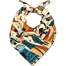 Augenstern African-Women-Traditional-Attire Printed Satin Square Scarf 22 X 22 Inch Silky Head Scarf For Women Hair Wrap Neck Scarf Handbag Accessory