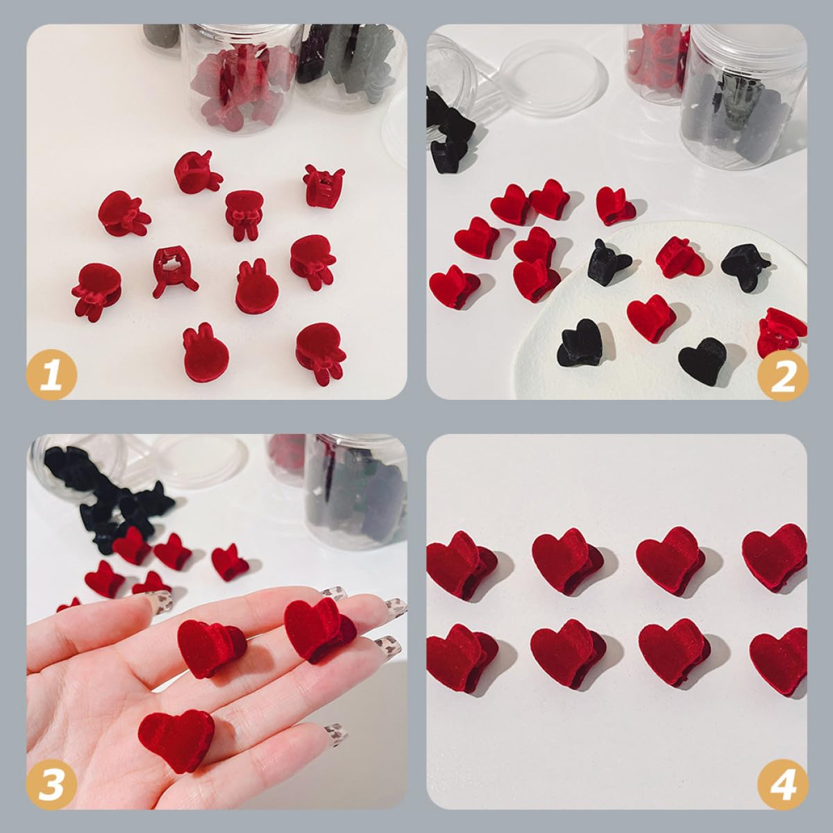 Angoily Pinces à Cheveux Mini 16 Pièces Petites Pinces Portables pour Femmes et Filles Adaptées à Différentes Morphologies