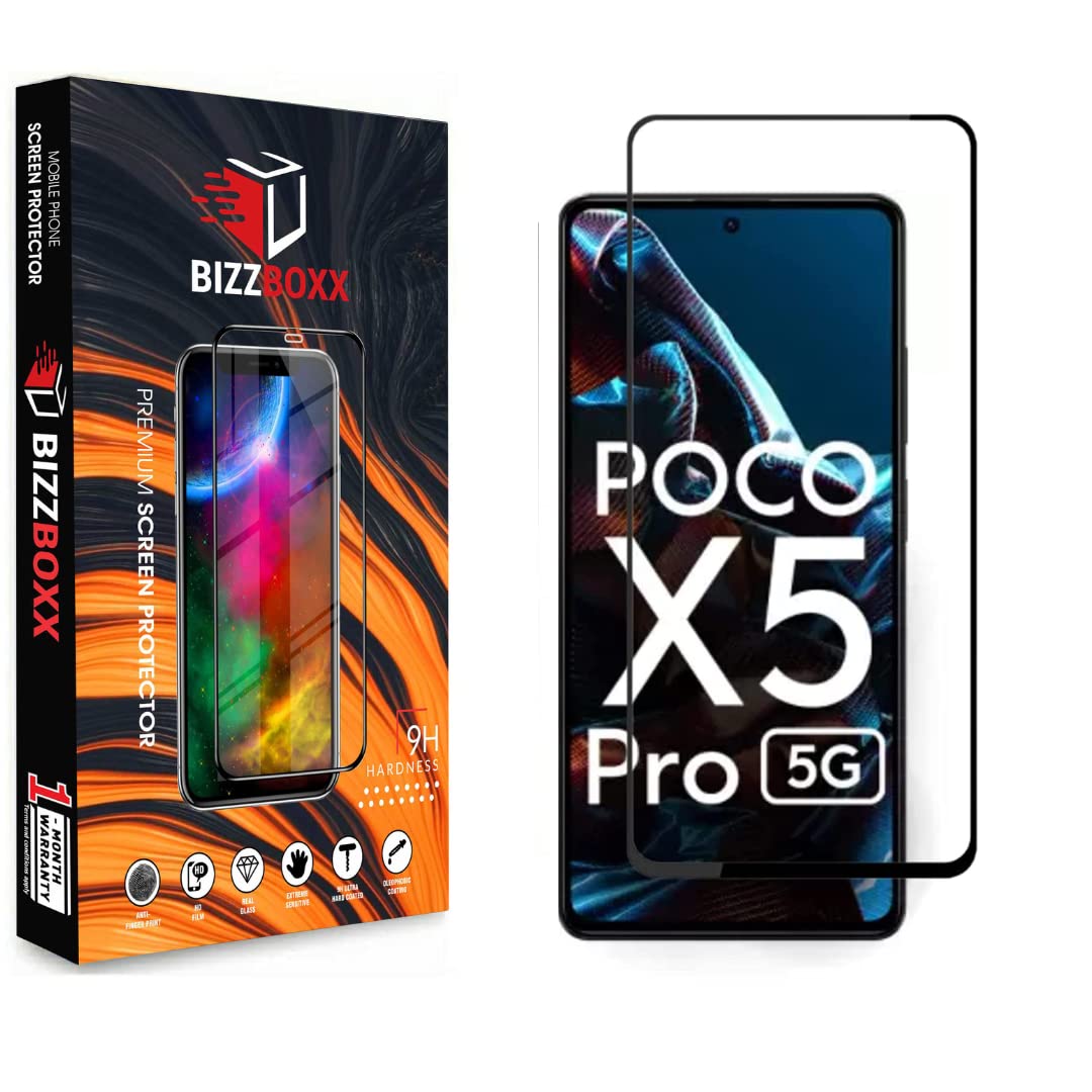 BizzBoxx™ POCO X5 Pro 5G **NeoShield**Anti Explosion | Military Grade Tempered Glass | Full Screen Coverage-Edge to Edge | 9H Hardness | With easy Installation Kit (Pack of 1) (B0BXJS91JB) Amazon Price History, Amazon Price Tracker