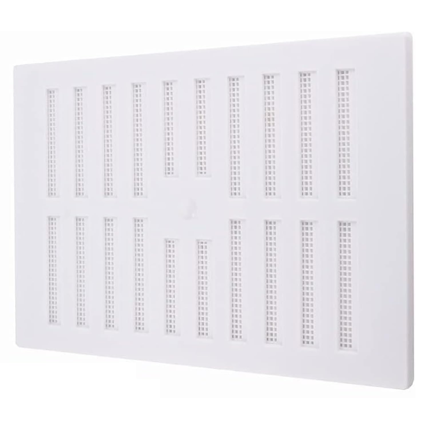 White Plastic Double Brick 9" x 6" Hit & Miss Air Vents Adjustable Flyscreen Vents Ventilator Cover Hit & Miss Air Vent Cover Ventilation Cover for Cupboard Wardrobe Ventilation Pack of 1.