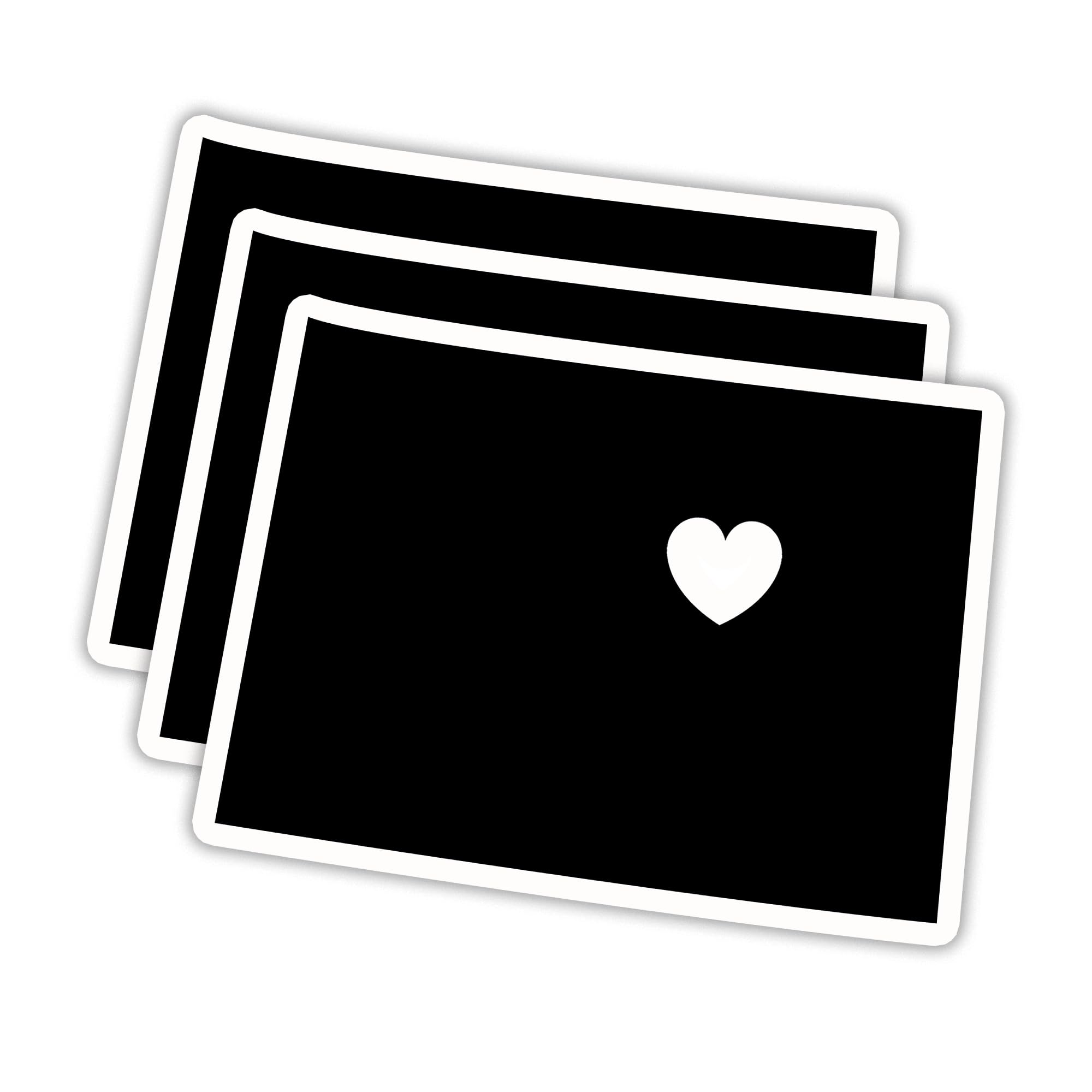 Photo 1 of (3PCS) Colorado State Map with Heart Stickers, US State Stickers - Waterproof Vinyl Decals for Tumblers, Water Bottles, Laptops, Books, Scrapbooks, Great for Colorado Lovers 3 x 2.3 Inch