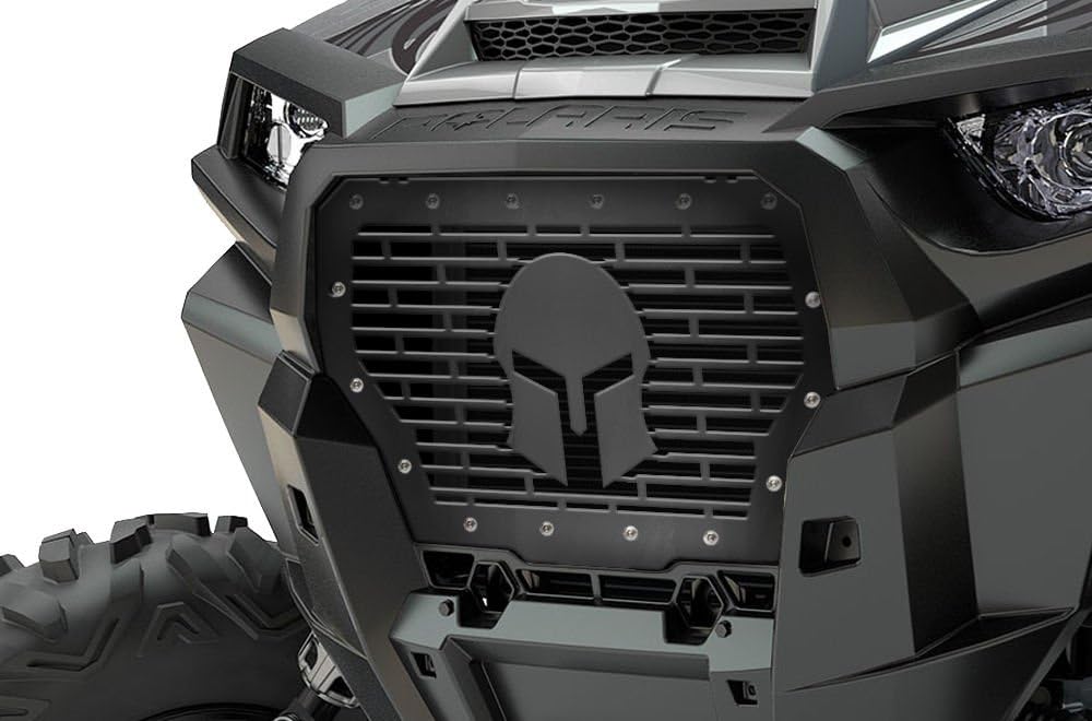 300 Industries Steel Grille Replacement for Polaris RZR 1000 XP Turbo 2017-2018 - Single Piece Powder Coated Satin Black - Spartan