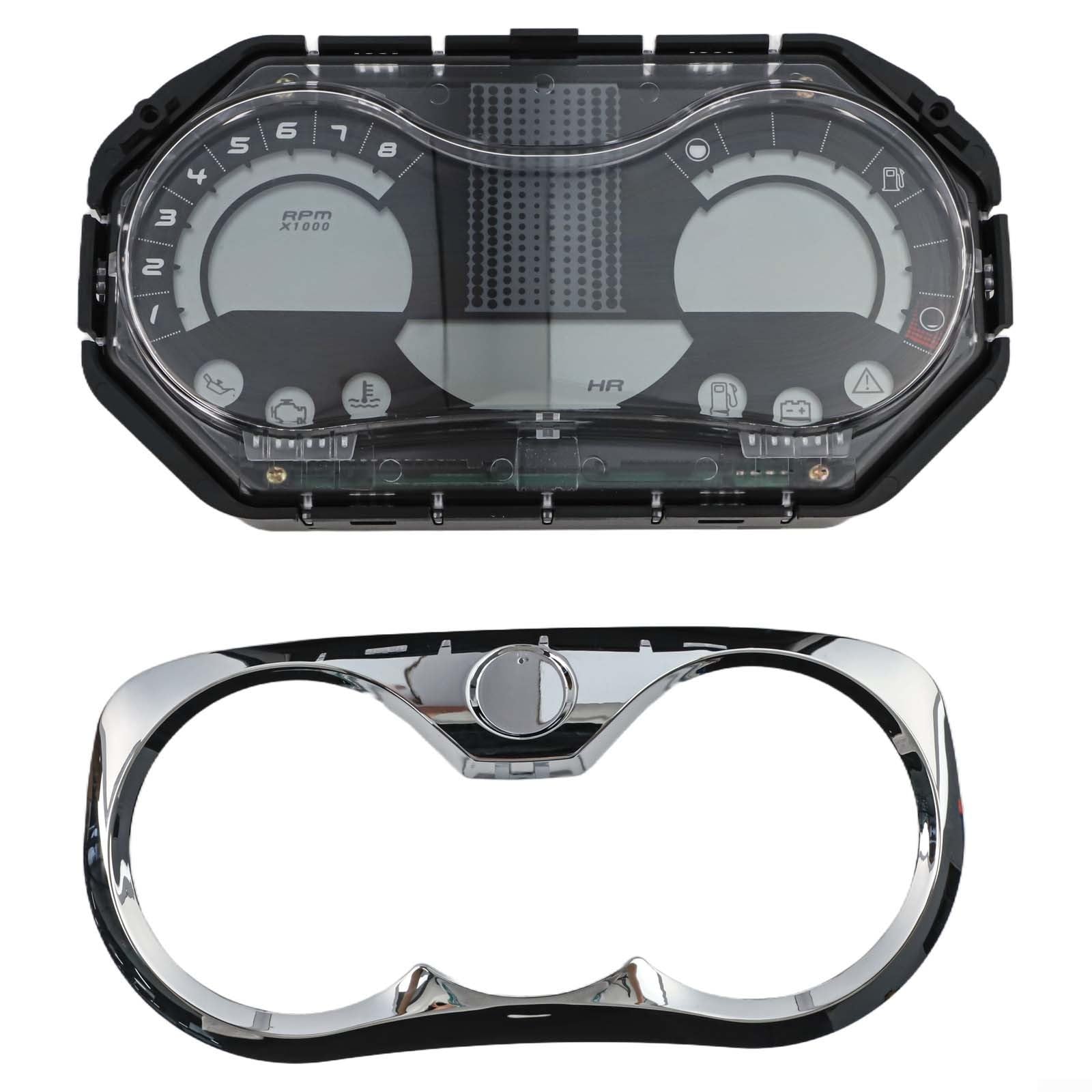 SeaDoo Ensemble de jauge de vitesse avec lunette chromée, écran LCD numérique pour panneau d'instruments de ski, pièce de rechange 278002070 278002217 pour GTI SE pour 4-TEC 2006-2007