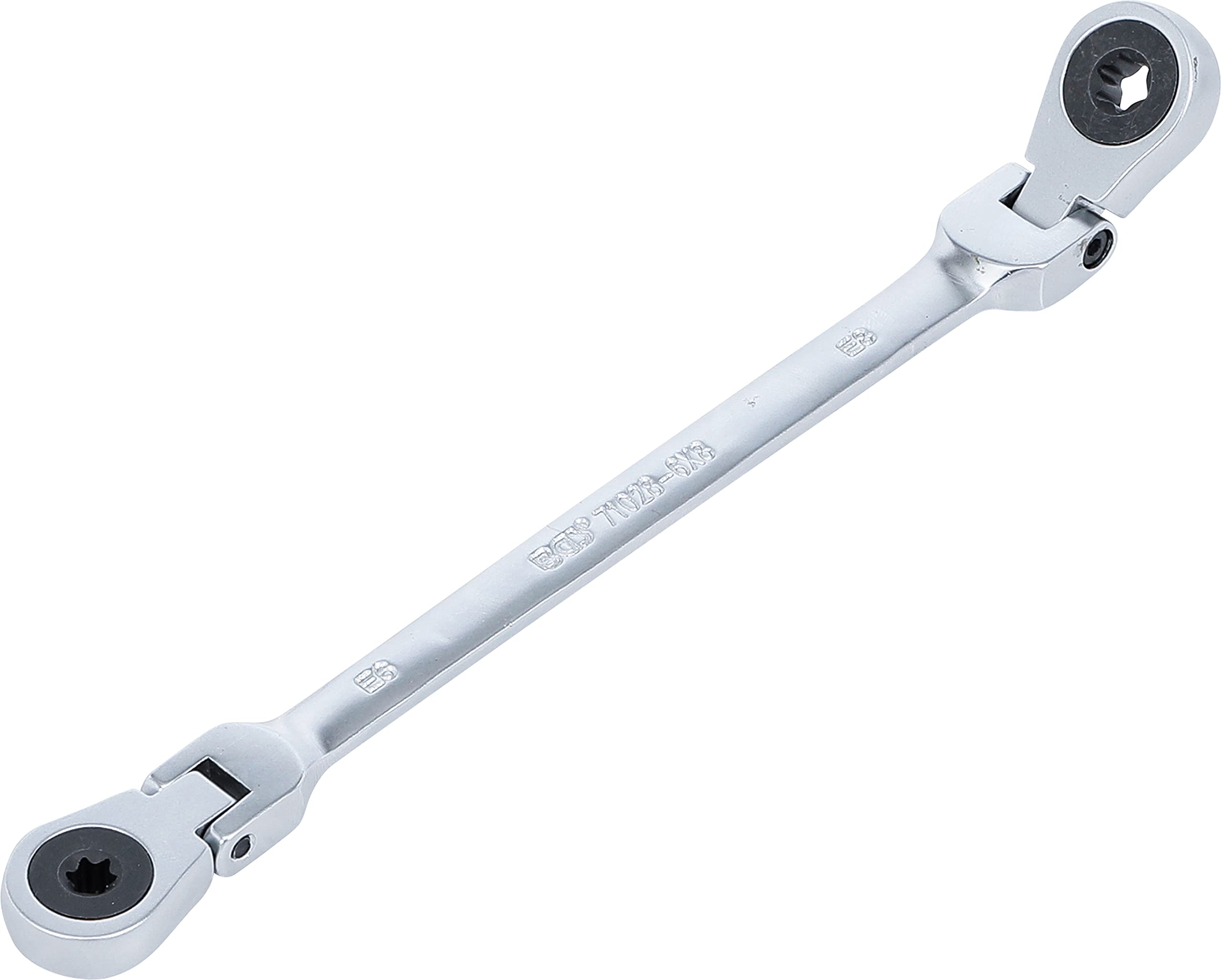 Bgs Silver 71028-6X8 | Double Ratchet Ring Spanner | Adjustable | With E-Type Ring Heads | E6 X E8