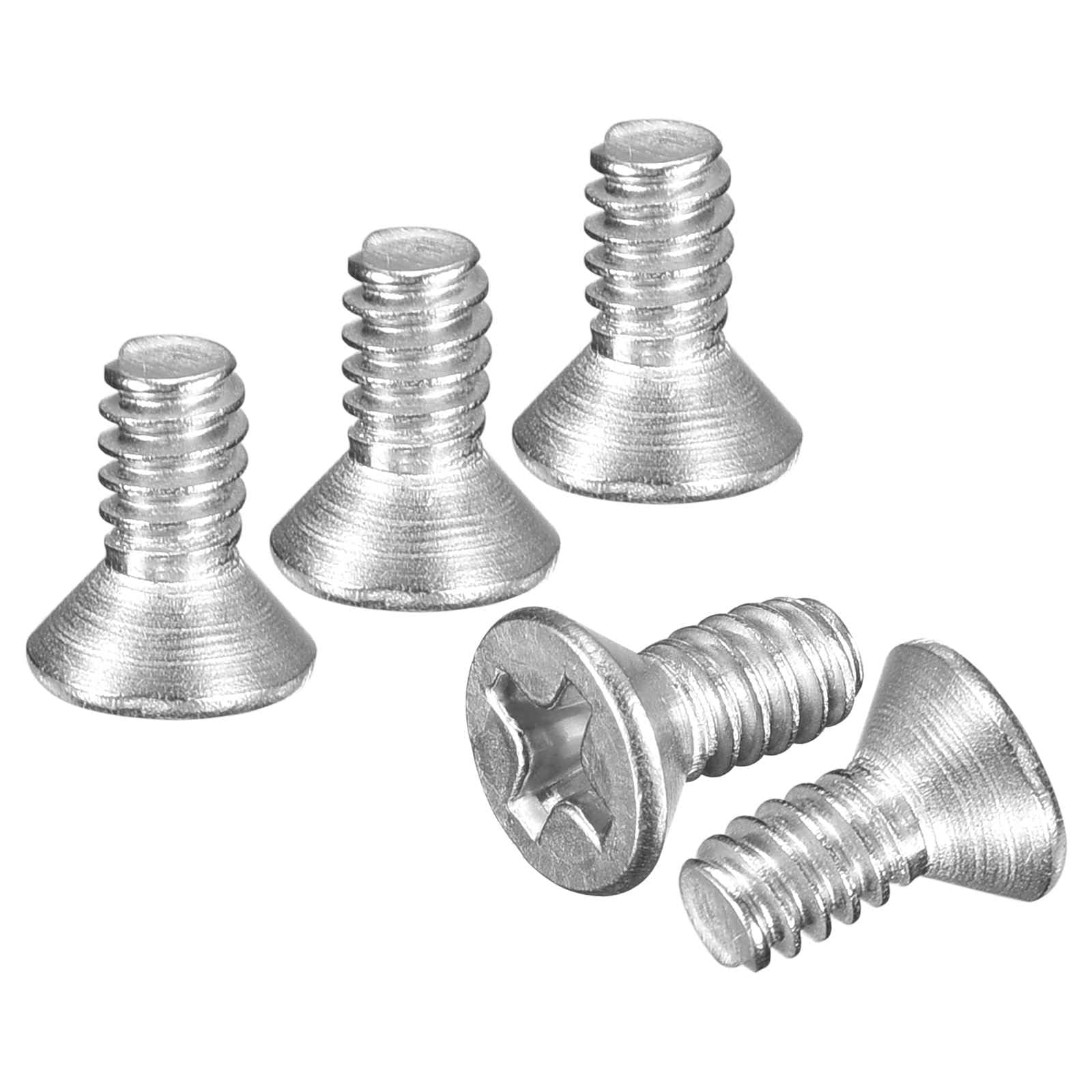 DTGN #6-32x5/16" Flat Head Countersunk Machine Screws - 50pcs - Good for Furniture and Machinery - 304 Stainless Steel Phillips Machine Screws Bolts - Silver — image 1
