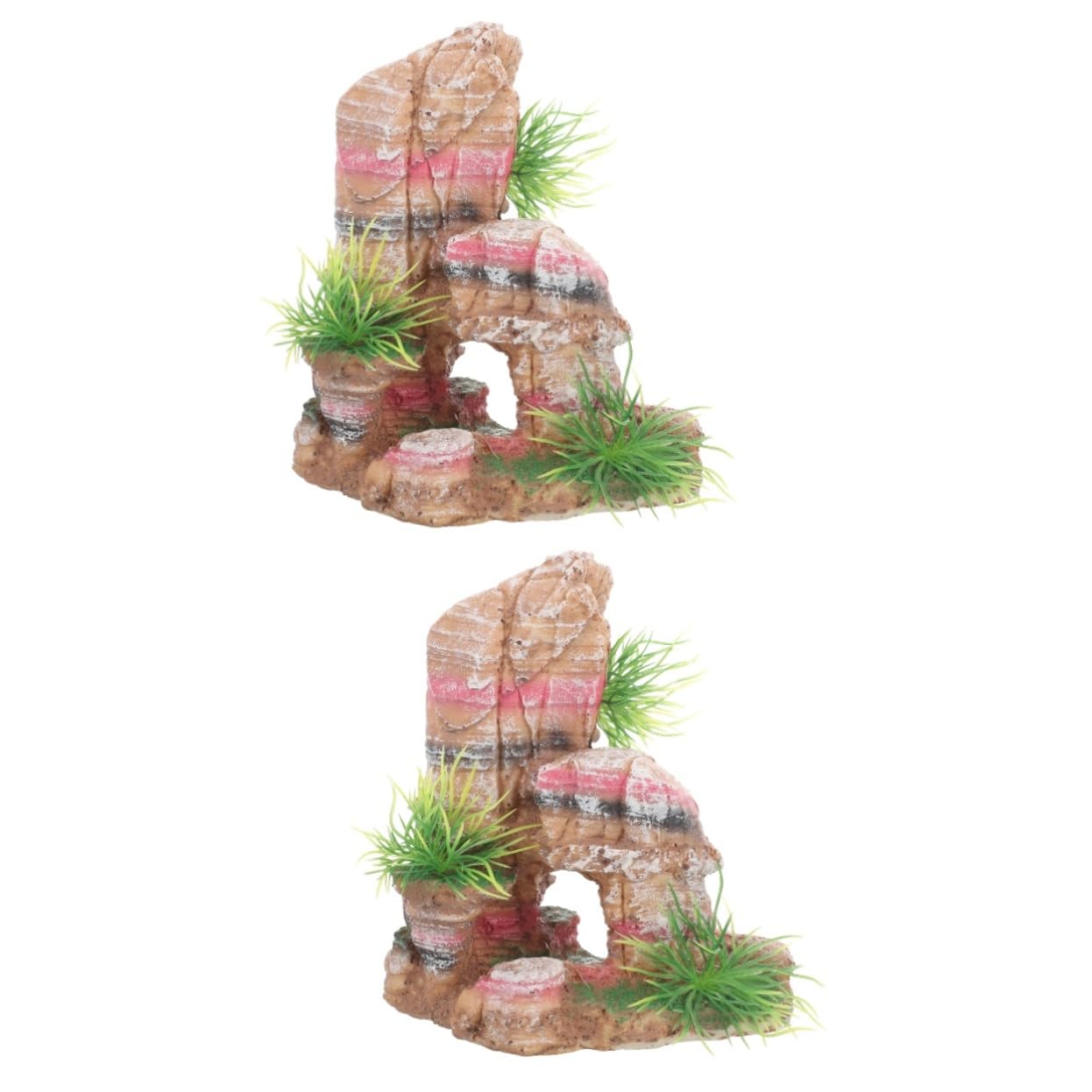 TOYANDONA 2 Pezzi Decorazione per Acquari per Serbatoi Paesaggio Naturale per Decorare Acquari e Domestici Accessorio e Resistente per Terrari