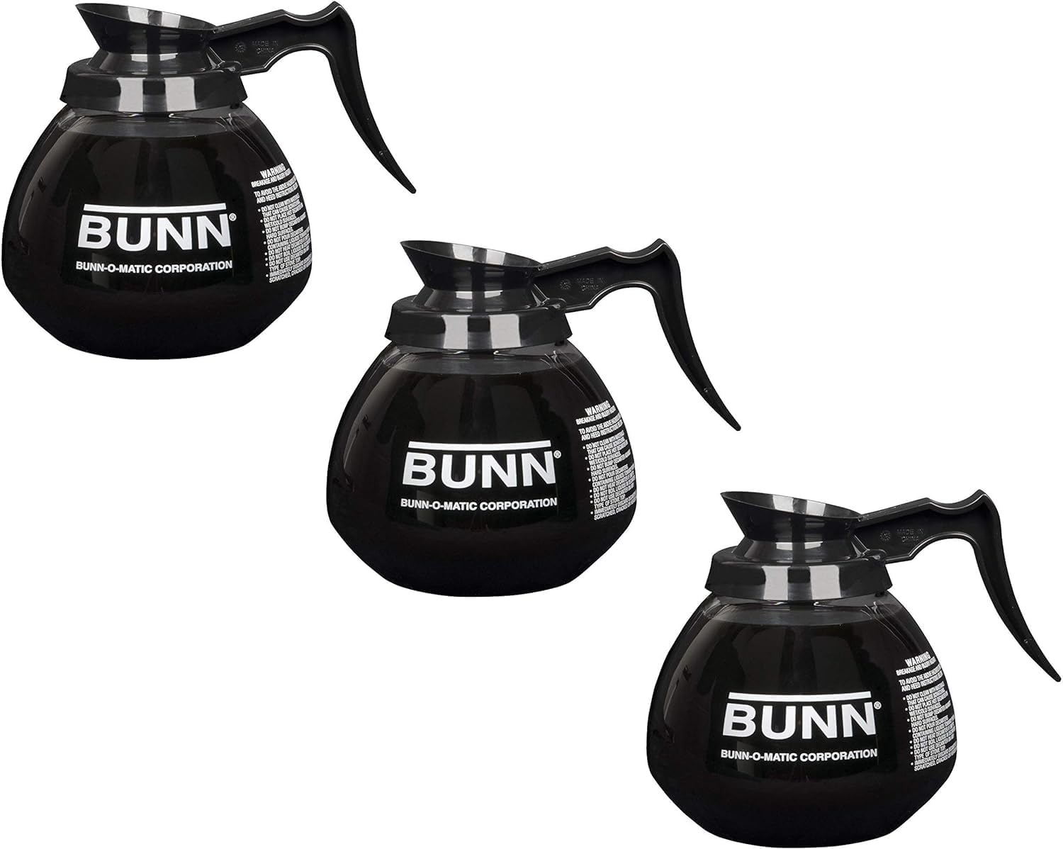 Generic Supply Depot Compatible with Coffee Pot Decanter/Carafe, 3 Black Regular, 12 Cup Capacity, Set of 3,, large, BP25802011