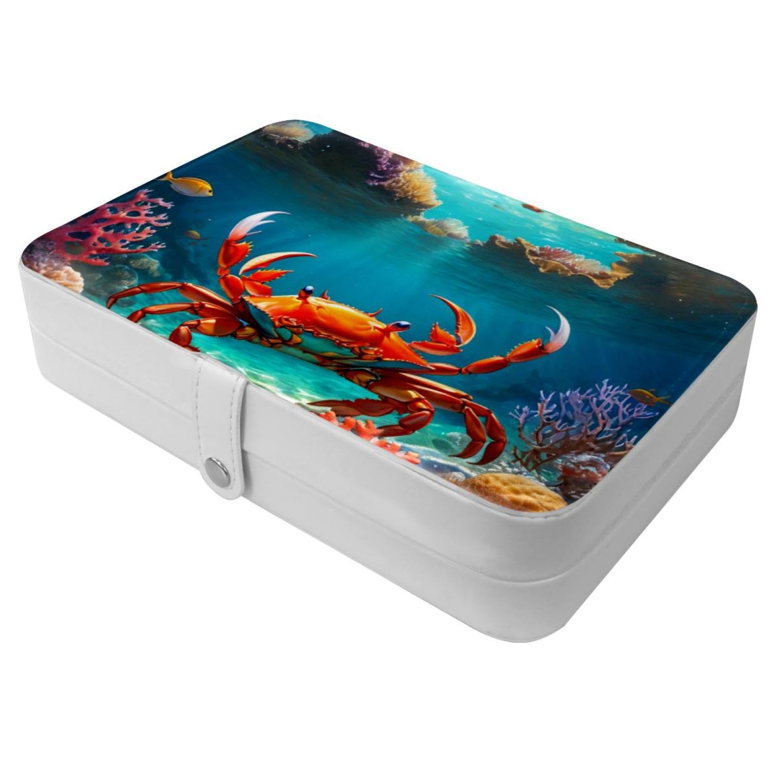 Boîte à bijoux de voyage avec compartiments amovibles et boucle en métal pour ranger vos bagues