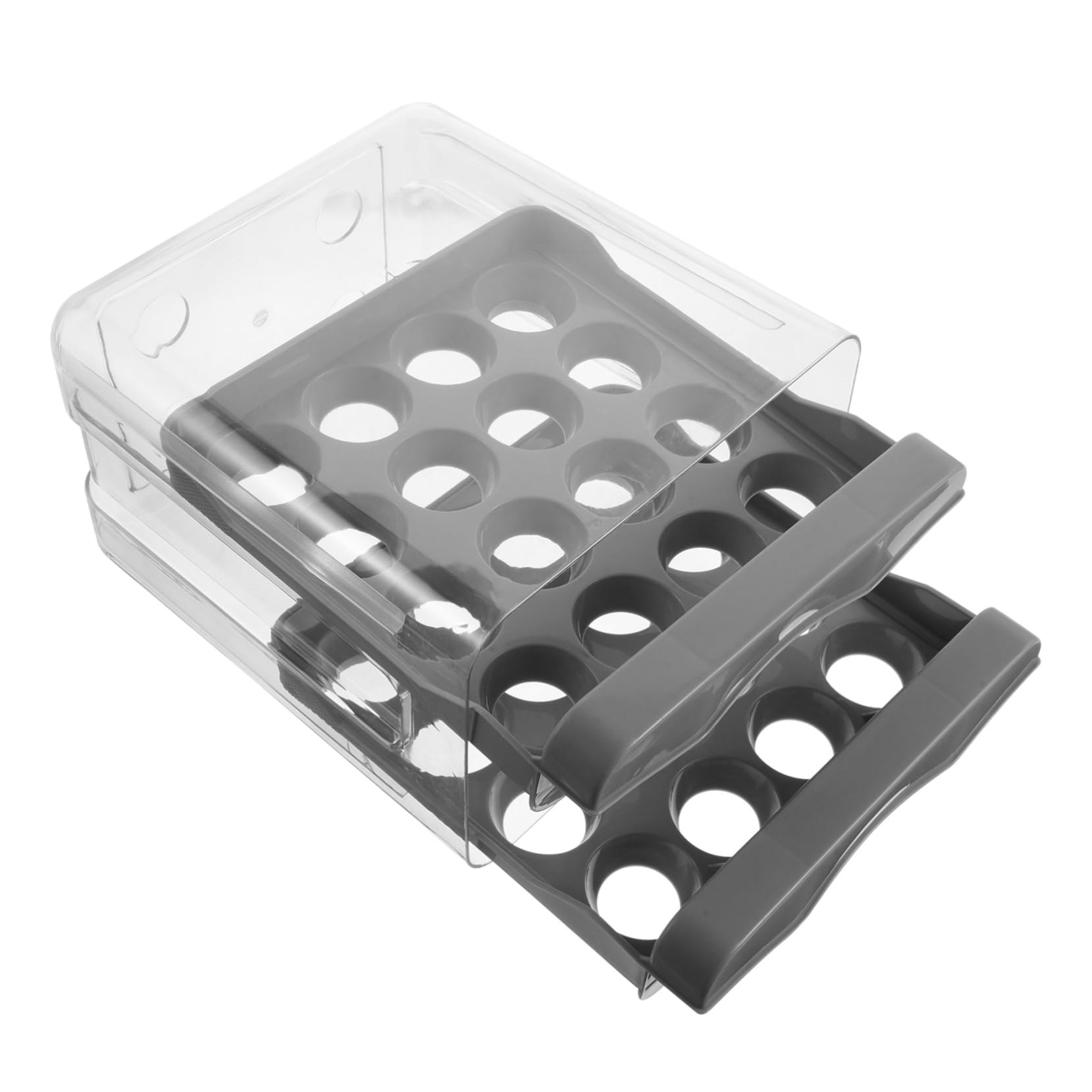 Transparente Eieraufbewahrungsbox mit Deckel, 32 Stück