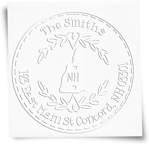 Miniatura 528 de Round State Love - Sello de dirección de devolución para Texas, uso con almohadilla de sello, mango de madera, sello de dirección de Texas