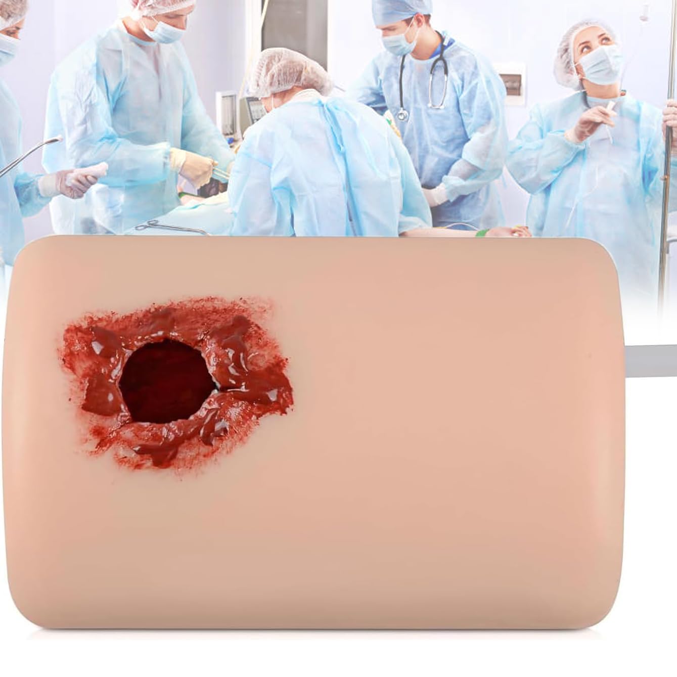 Model symulowanej hemostazy ran, wielokrotnego użytku, modele do pielęgnacji ran urazowych, zestaw do pakowania ran i opaski uciskowej, może symulować krwawienie, do treningu pierwszej pomocy