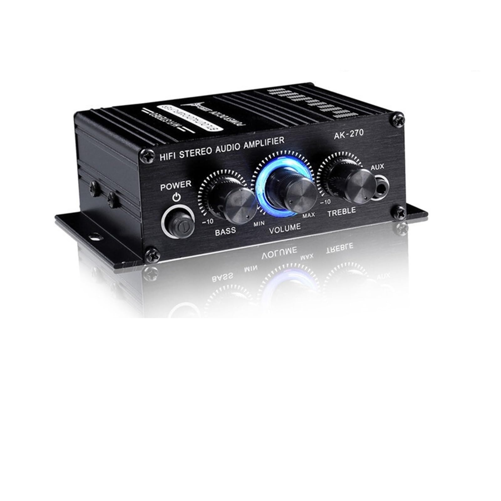 AK270 400 W 12 V wzmacniacz mocy HiFi Stereo Domowy Samochodowy basowy Odtwarzacz muzyczny Głośnik samochodowy Klasa D domowy dźwięku AUX,Szeroka kompatybilność(Amplifier adapter)