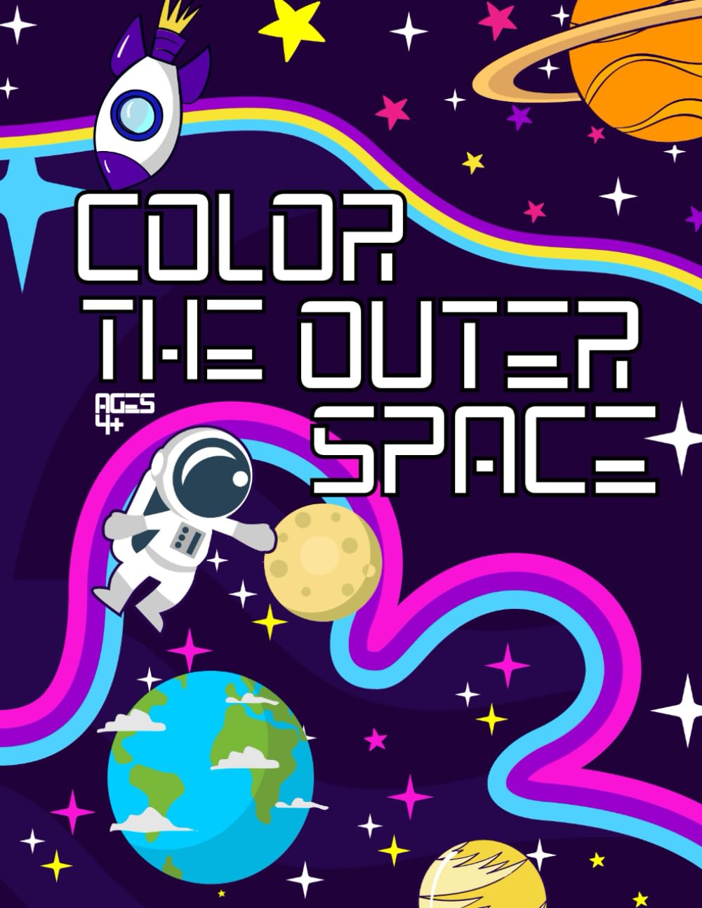 Color the Outer Space: Coloring Book